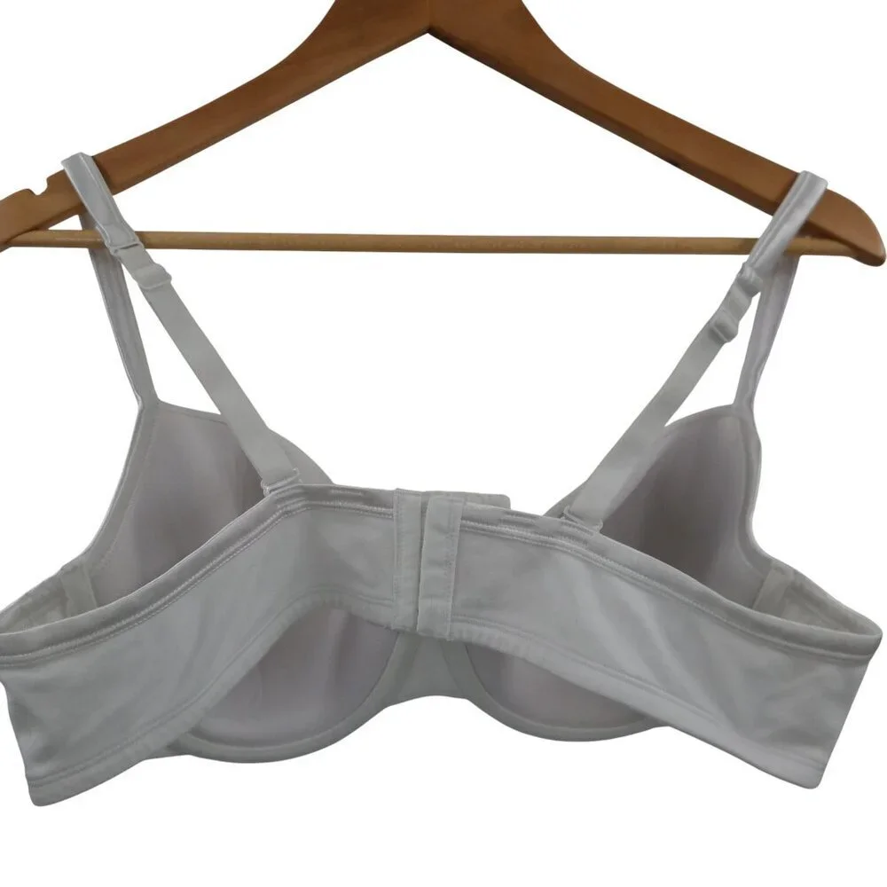 Cacique White Cotton Underwire T-Shirt Bra Size 44B Everyday Lined Adjustable